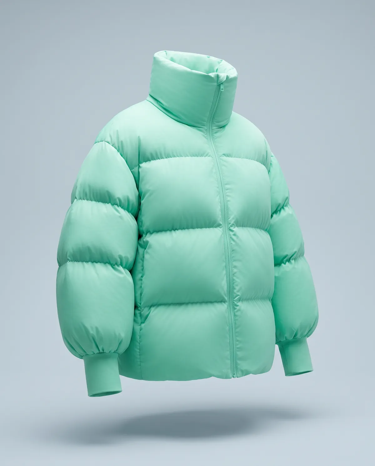 Bre Cocoon Puffer in Glacier Mint